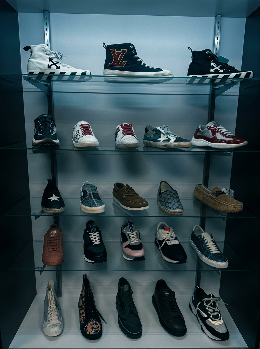 Designer and hype sneaker display shelf